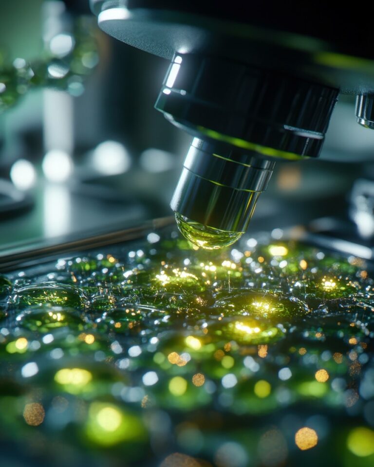closeup-microscope-lens-focusing-sample-with-glowing-particles-laboratory-setting